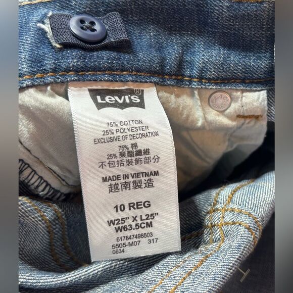 Kids Denim Jeans EPC Levi’s 505 Regular Adjustable Waistband Size 10 - Picture 5 of 5